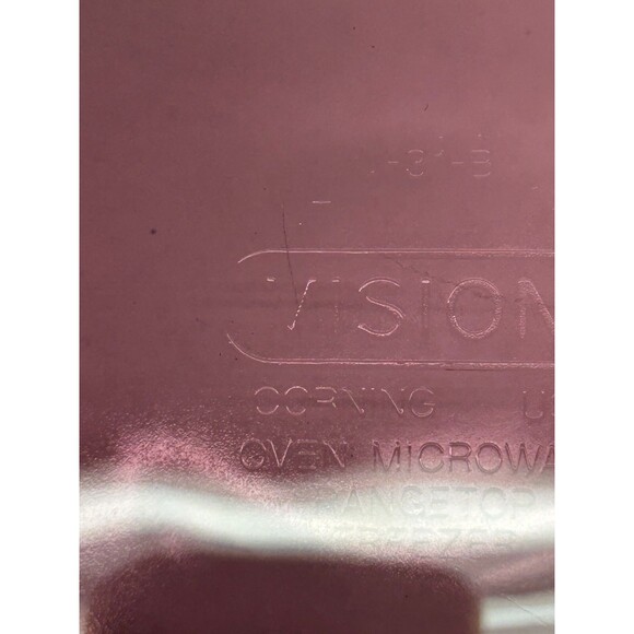 Vtg 1991 Pyrex Vision Cranberry Coning Cookware 1-Qt/L Round Casserole With Lids - Picture 7 of 16
